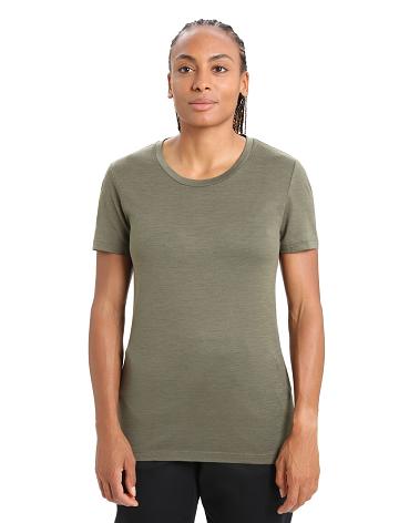 Women's Icebreaker Merino Tech Lite II Short Sleeve T Shirts Loden | CA 1369NWYB